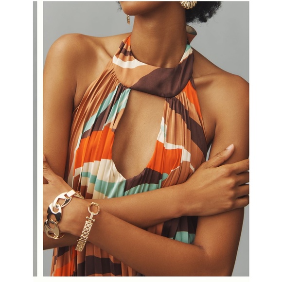 Hutch Halter Pleated Swing Mini Dress - Picture 4 of 6